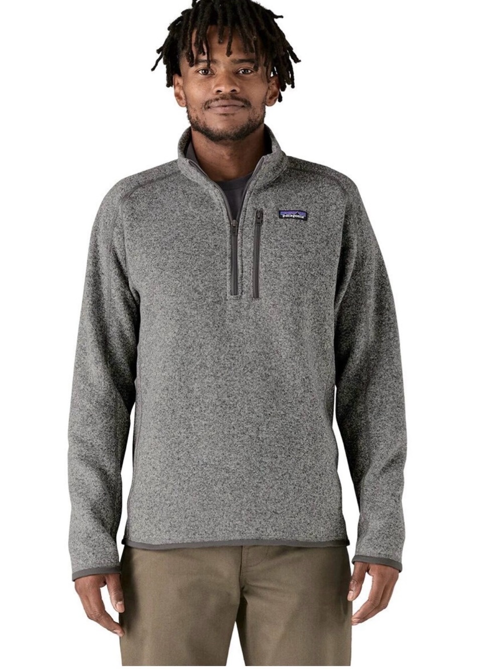 Patagonia Men’s Better Sweater Heather Gray Quarter-Zip Fleece Pullover Medium
